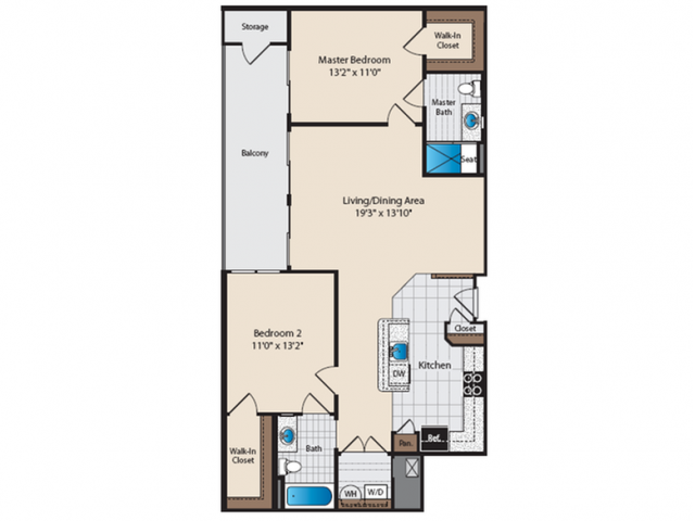 C2 Wharton Two Bedroom Two Bathroom